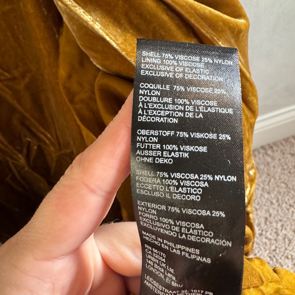 Anthropologie - Luxurious Velvet Maxi Dress in Gold - Size XL (NWT) - Picture 7 of 7